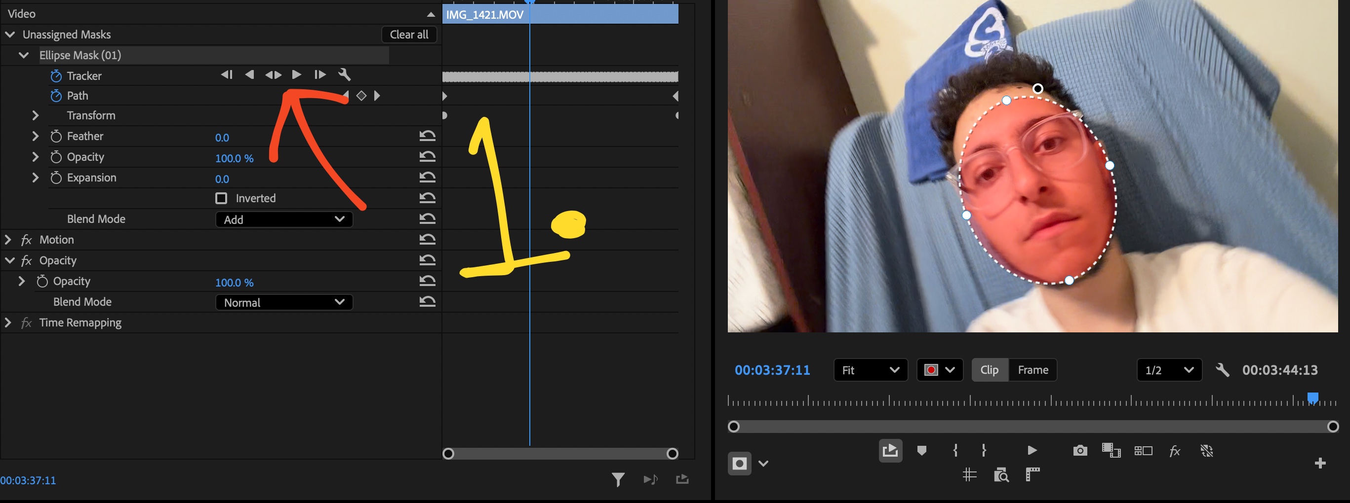 Step 1: Mask Subject in Premiere Pro